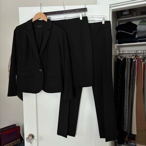 Ann Taylor Classic Black Suit Set - Jacket, Pants, Skirt - Size 6P